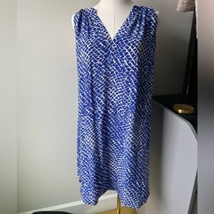 Alice & Trixie Blue and White Silk Dress